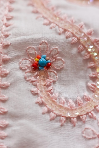 Broderie detaliu pe pânză